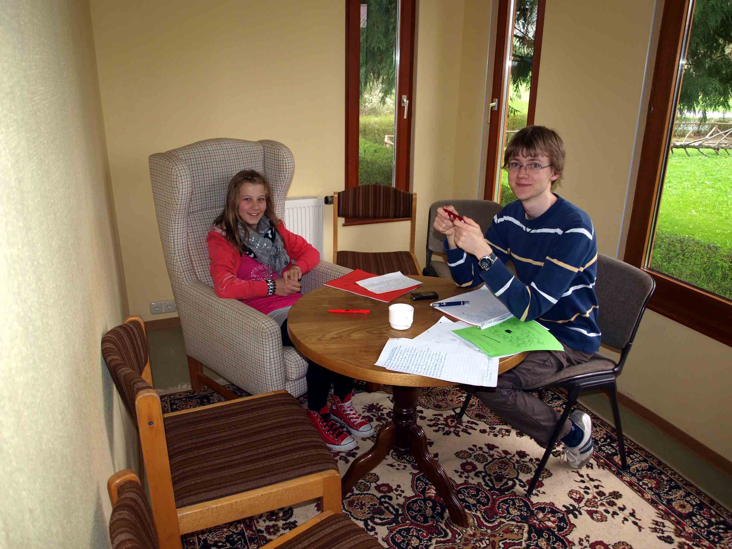 Jugendgruppe beim Üben im eigenen Haus